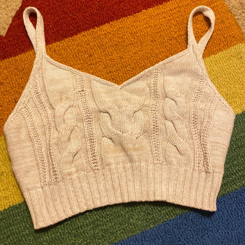 Cable Knit Crop Top